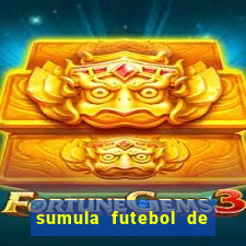 sumula futebol de campo word